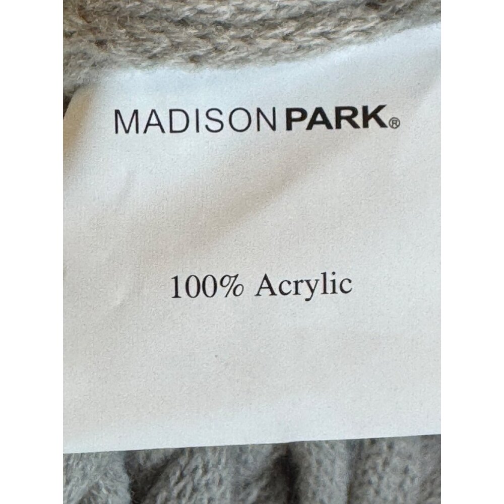 Madison Park Chunky Knit Throw Blanket 50"x60" Grey 100% Acrylic Soft Cozy Home - Picture 5 of 8
